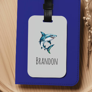 Étiquette À Bagage Garçons Requin Mignon Enfants