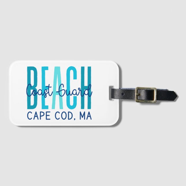 Étiquette À Bagage Garde côtière Beach Cape Cod MA (océan) (Devant Horizontal)