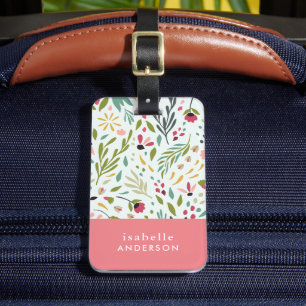 Étiquette À Bagage Garden Whimsy Floral Personnalisé