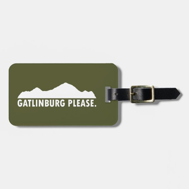 Étiquette À Bagage Gatlinburg Tennessee S'il vous plaît (Devant horizontal)