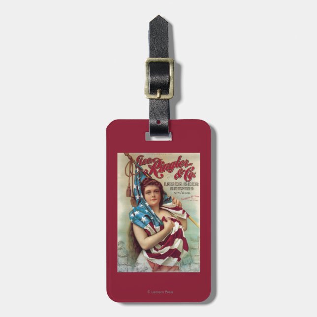 Étiquette À Bagage George Ringler et affiche de bière de Cie. (Devant Vertical)