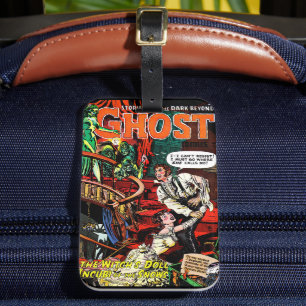 Étiquette À Bagage Ghost Vintage Horror Comics Appel de sorcière