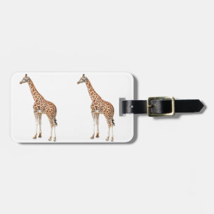 Étiquette À Bagage Giraffe à long cou