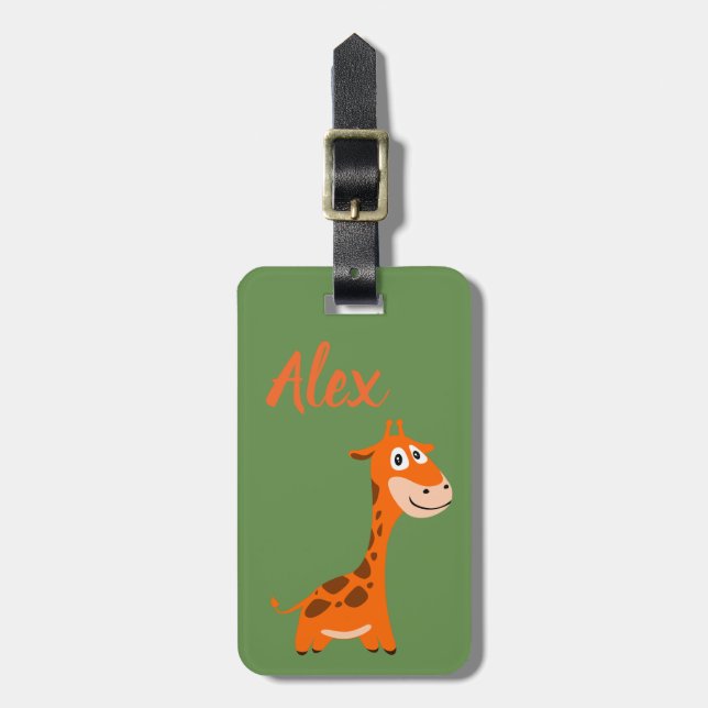 Étiquette À Bagage Giraffe personnalisée (Devant Vertical)