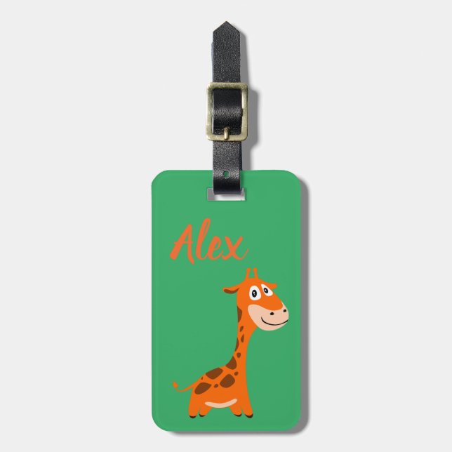 Étiquette À Bagage Giraffe personnalisée (Devant Vertical)