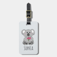 Girls Cute Koala Ours Dessin et nom Enfants