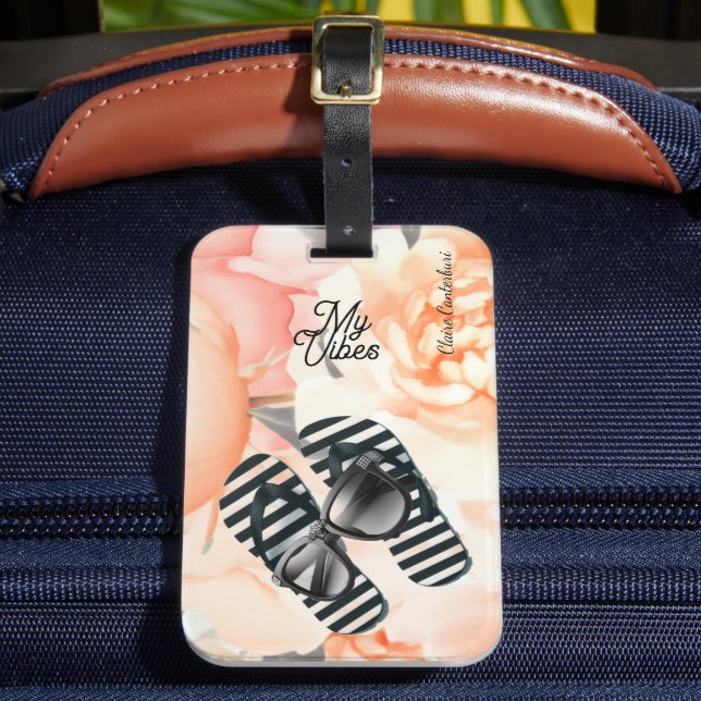 Étiquette À Bagage Glamour d'ambiance de plage  (Insitu Rectoal 2)