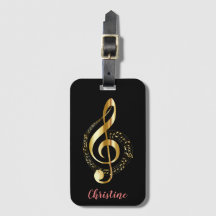 Gold Treble Clef Personnalisé