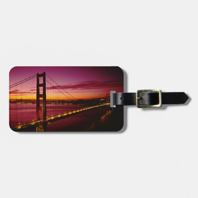 Étiquette À Bagage Golden Gate Bridge, San Francisco, Californie, 5 (Devant horizontal)