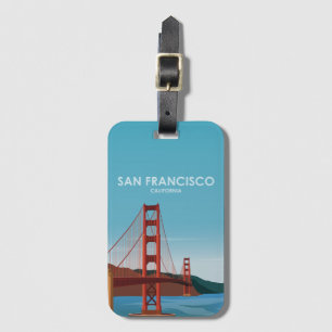 Étiquette À Bagage Golden Gate Bridge San Francisco Vintage voyage