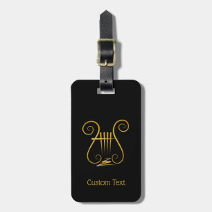 Étiquette À Bagage Golden lyre