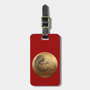 Étiquette À Bagage Golden Ram Année Astrologie chinoise Zodiac Bagage