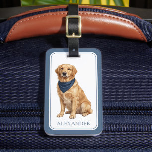 Étiquette À Bagage Golden Retriever Prépa