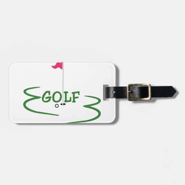 Étiquette À Bagage Golf (Devant horizontal)