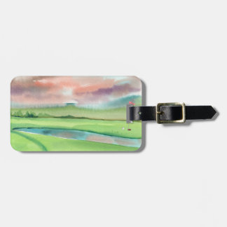 Étiquette À Bagage Golf aquarelle