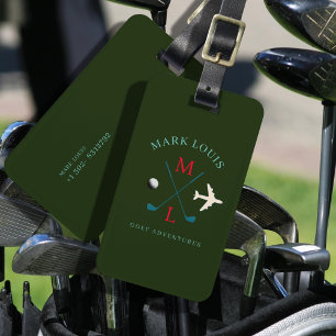 Étiquette À Bagage Golf Aventures Bagages de voyage de golf