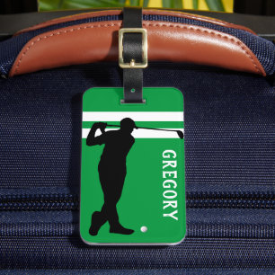 Étiquette À Bagage Golf personnalisé Mad   Golfer Green Travel