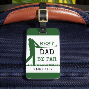 Étiquette À Bagage Golfer BEST DAD BY PAR PAR Personnalisé
