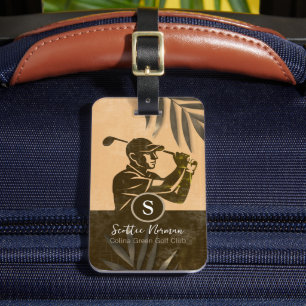 Étiquette À Bagage Golfeur avec club de golf Thème sportif élégant
