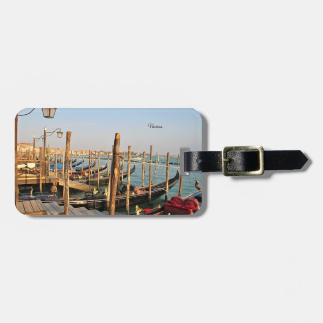 Étiquette À Bagage Gondola, Venise, Italie, Photographie, étiquette b (Devant horizontal)