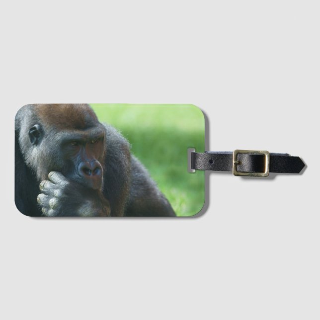 Étiquette À Bagage Gorilla Lope (Conception Ronde) (Devant Horizontal)