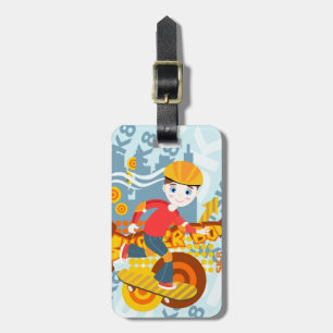 Étiquette À Bagage Graffiti skboard enfant fête d'anniversaire