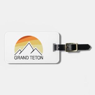 Étiquette À Bagage Grand Teton Wyoming Retro