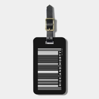 Étiquette À Bagage Graphique du code barre de Rick et Morty