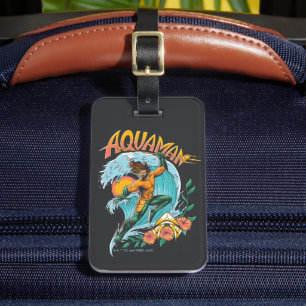 Étiquette À Bagage Graphique du Surf de levage Aquaman et Trident