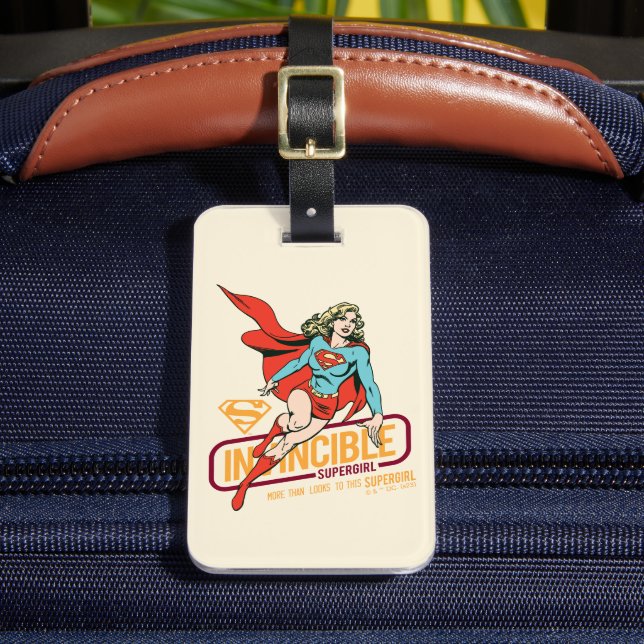 Étiquette À Bagage Graphique rétro-invincible Supergirl (Insitu Rectoal 2)