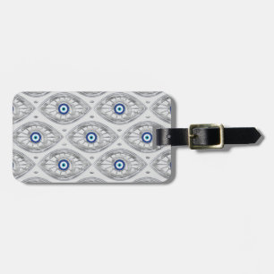 Étiquette À Bagage Grec Mati Mataki - motif d'oeil mauvais de