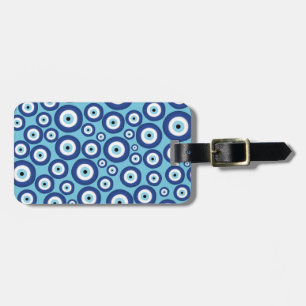 Étiquette À Bagage Grec Mati Mataki - motif d'oeil mauvais de