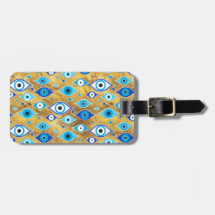 Étiquette À Bagage Grèce Mati Mataki - motif des yeux malveillants de