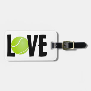 Étiquette À Bagage Green Tennis Ball LOVE
