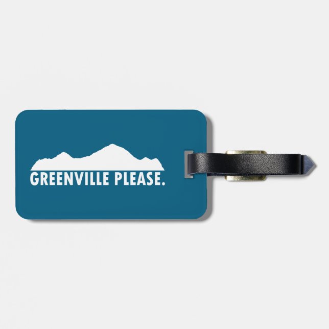 Étiquette À Bagage Greenville Caroline du Sud S'il vous plaît (Dos horizontal)