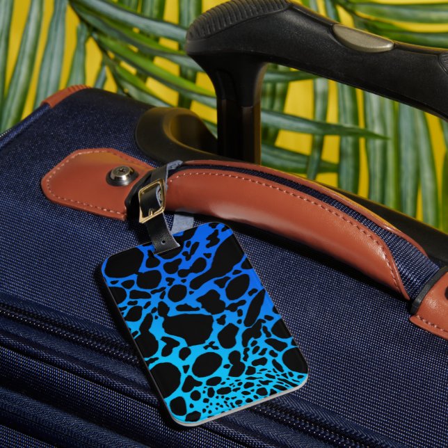 Étiquette À Bagage Grenouille à tarte à poison bleu (Insitu Rectoal 1)