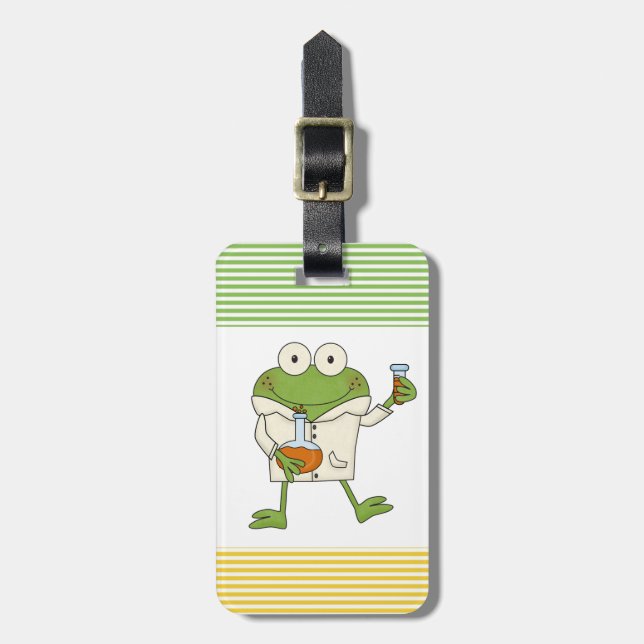 Étiquette À Bagage Grenouille de laboratoire (Devant Vertical)