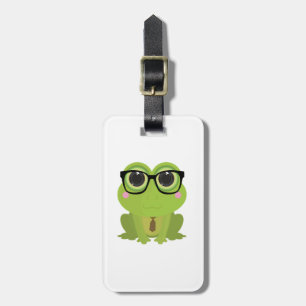 Étiquette À Bagage Grenouille Nerd