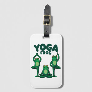 Étiquette À Bagage Grenouilles de yoga