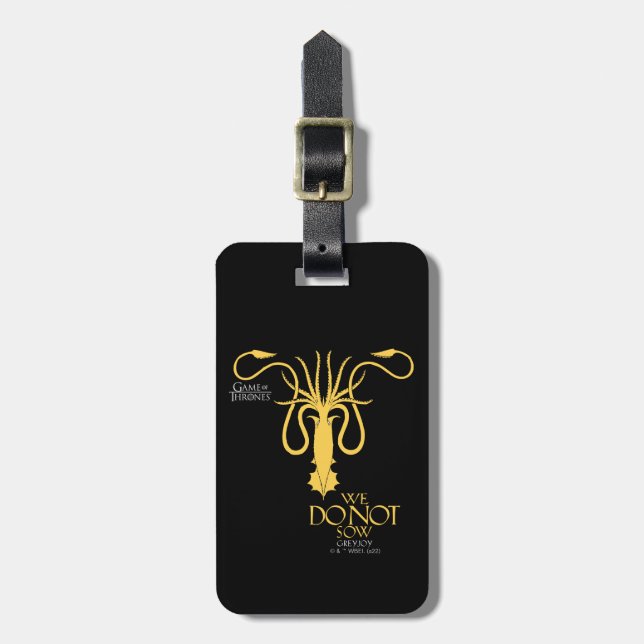 Étiquette À Bagage Greyjoy Sigil - Nous ne semons pas (Devant Vertical)