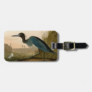Étiquette À Bagage Grue Bleue Heron Audubon Peinture