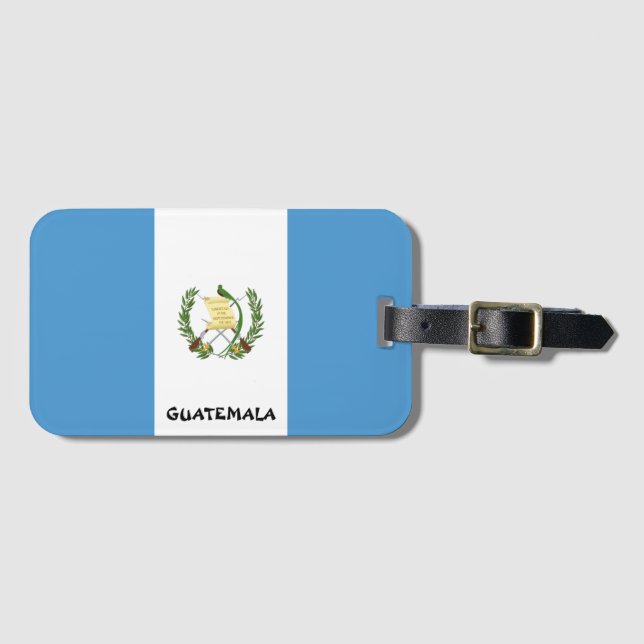 Étiquette À Bagage Guatemala Patriotique du drapeau national (Devant Horizontal)