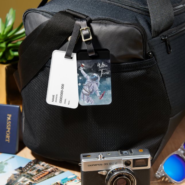 Étiquette À Bagage guillemets modifiables (Recto & Verso)