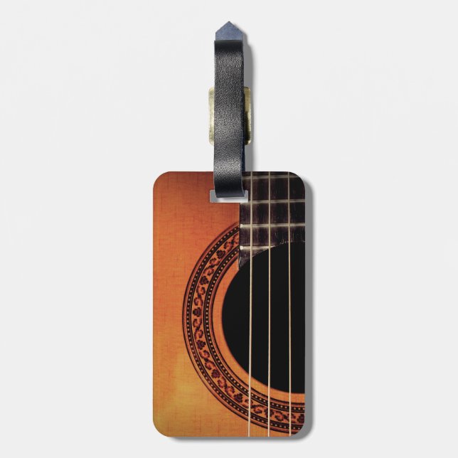 Étiquette À Bagage Guitare acoustique (Dos Vertical)