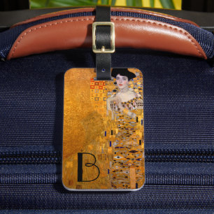 Étiquette À Bagage Gustav Klimt Adele Portrait Monogramme