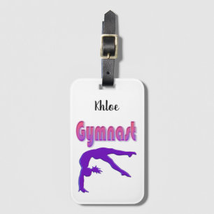 Étiquette À Bagage Gymnaste Power Tumbling Purple Metallen