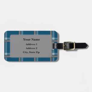 Étiquette À Bagage HAMbyWG Tartan Imprimer les bagages ou