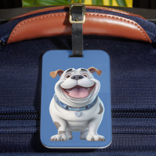 Étiquette À Bagage Happy The Bulldog
