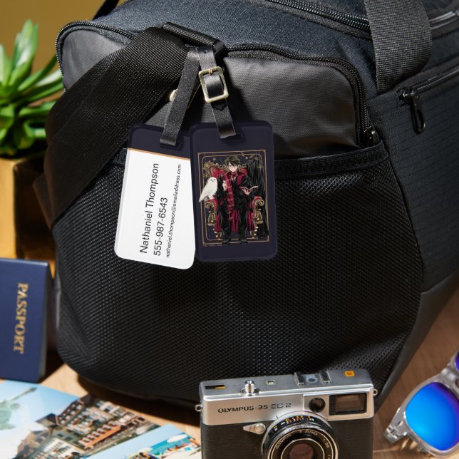 Étiquette À Bagage HARRY POTTER™ | Anime HARRY POTTER™ assis (Recto & Verso)