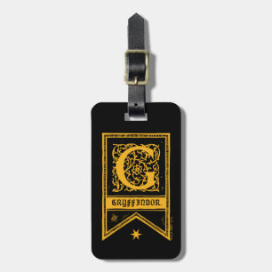 Étiquette À Bagage Harry Potter   Bannière Monogramme Gryffindor